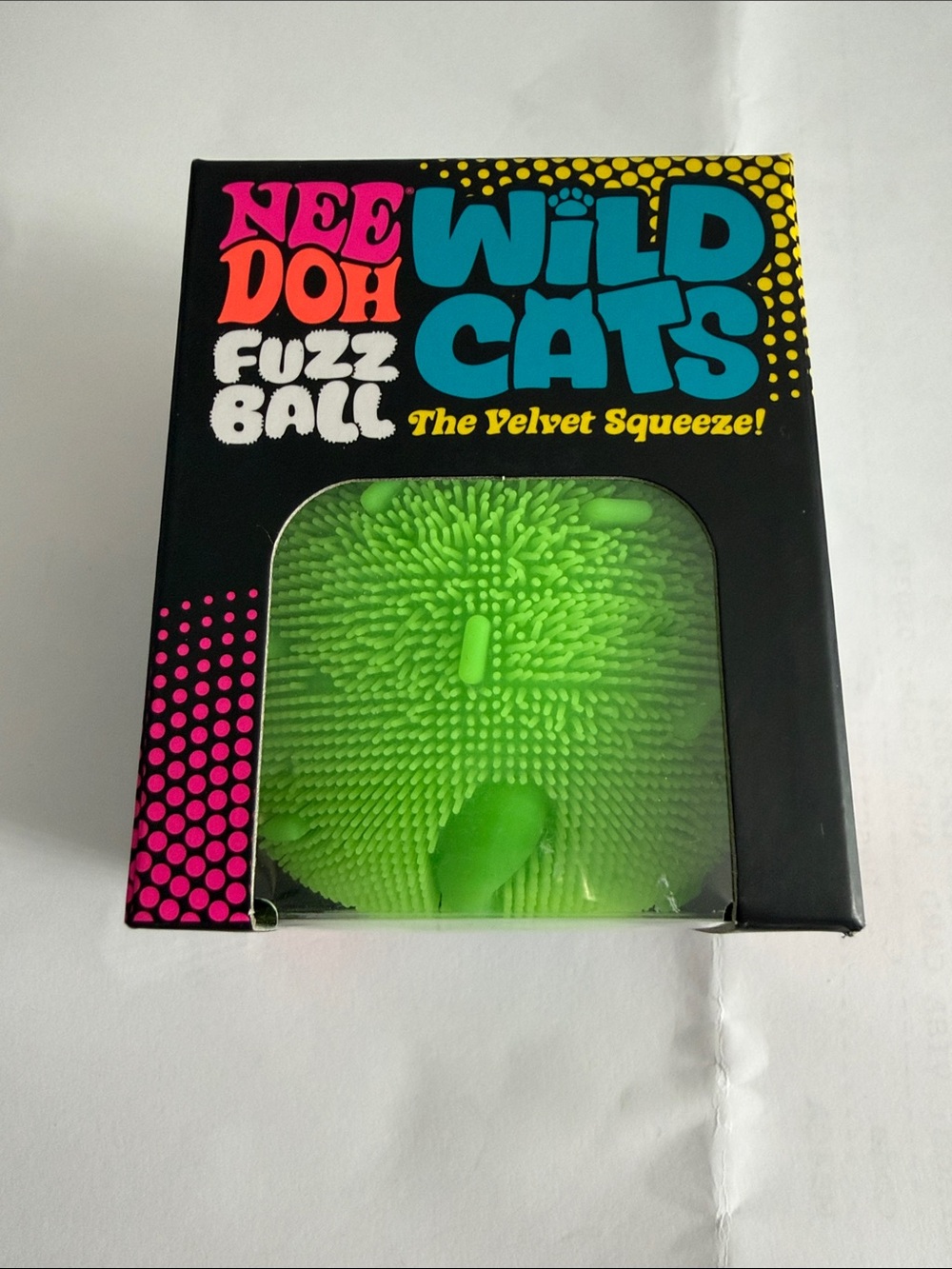 Nee Doh Wild Cats Fuzz Ball - Neon Green